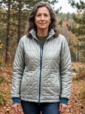 Cotopaxi Kusa Jacket size women’s L new without tags. Light puffer. Gray blue